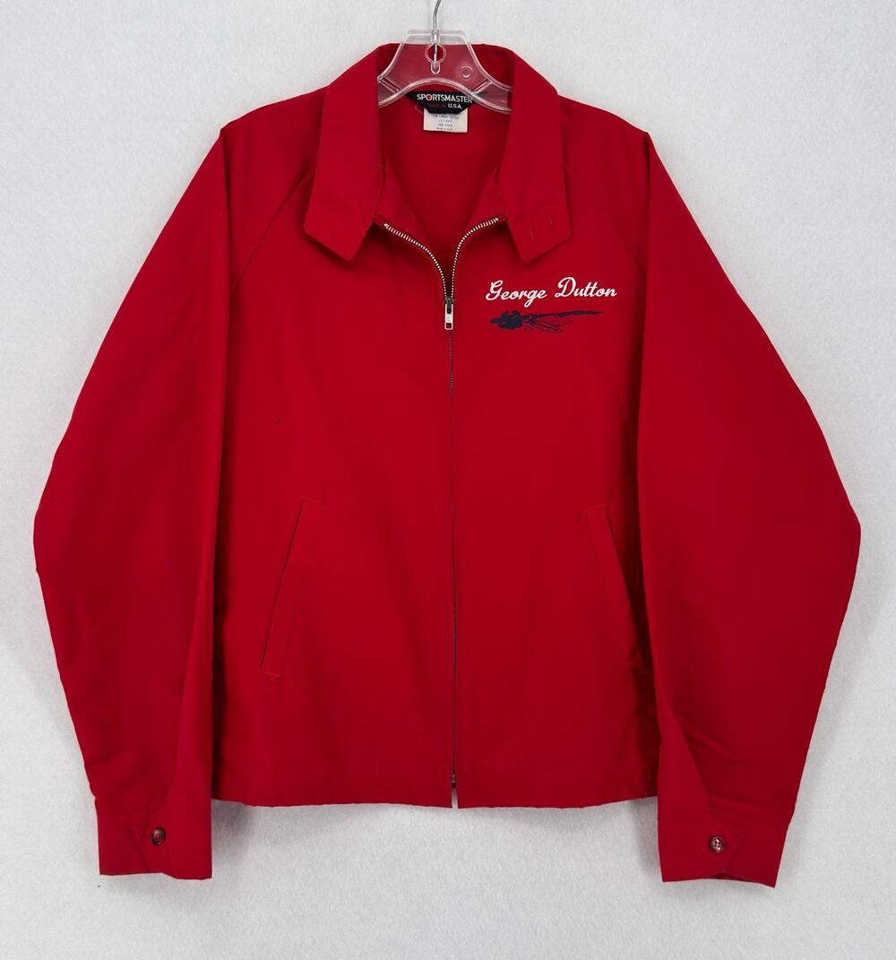 Vintage Sportsmaster Apaches Dancers Red Lightweight Zip Up Jacket Sz L